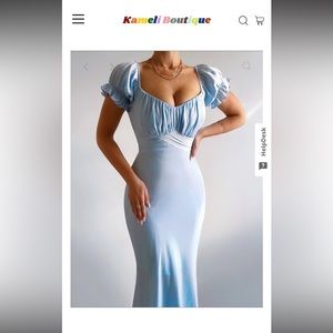 Baby blue satin dress